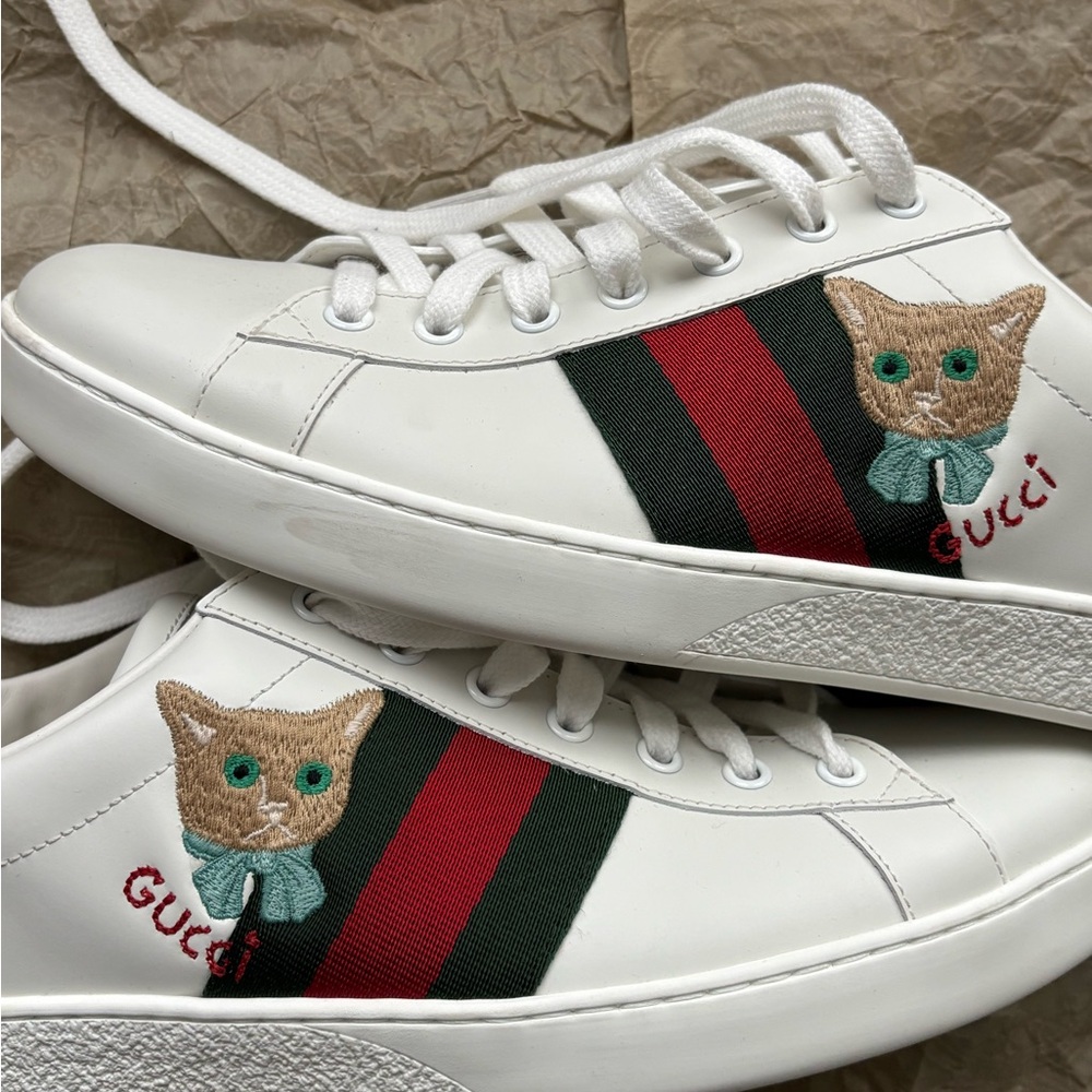 Gucci Ace Sneakers with Cat Embroidery